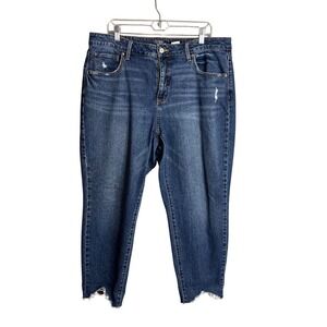 Time and Tru High Rise‎ Straight Leg Crop Ankle Jeans Womens Size 18
